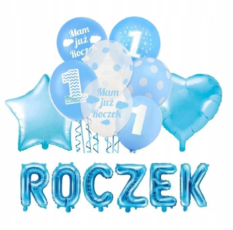 Balony napis z balonów ozdoby na ROCZEK zestaw hel Balony napis z balonów ozdoby na ROCZEK zestaw hel