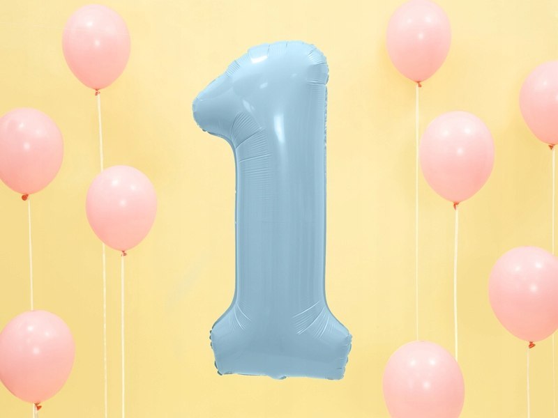 Balony z konfetti napis cyfra 1 zestaw na ROCZEK Balony z konfetti napis cyfra 1 zestaw na ROCZEK