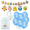 Balony z konfetti napis cyfra 1 zestaw na ROCZEK Balony z konfetti napis cyfra 1 zestaw na ROCZEK