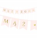 Baner MAŻ ŻONA inicjały literki na ŚLUB WESELE Baner MAŻ ŻONA inicjały literki na ŚLUB WESELE