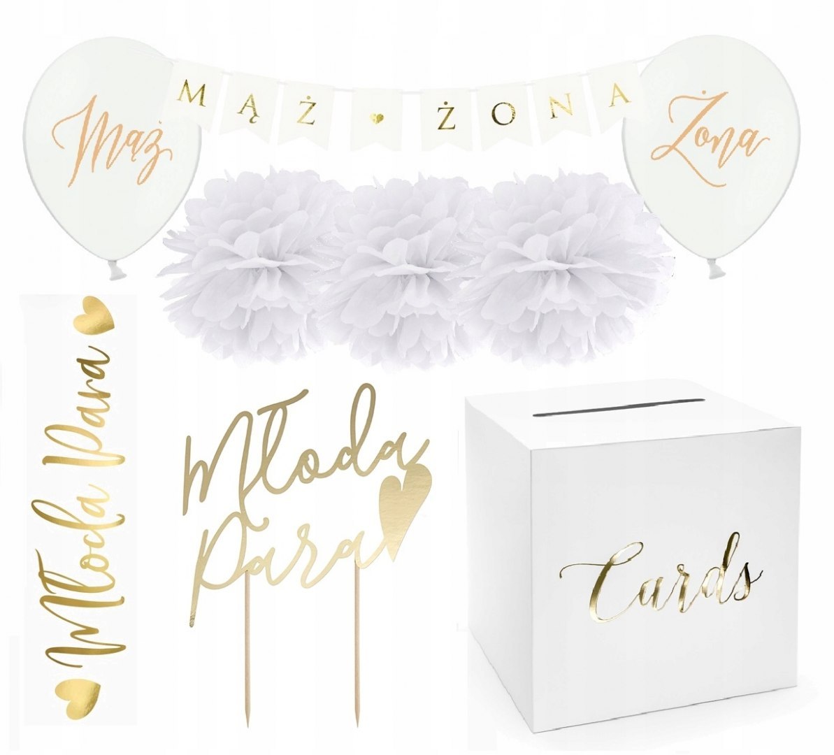 Baner MĄŻ ŻONA topper tablice MŁODA PARA na ŚLUB Baner MĄŻ ŻONA topper tablice MŁODA PARA na ŚLUB