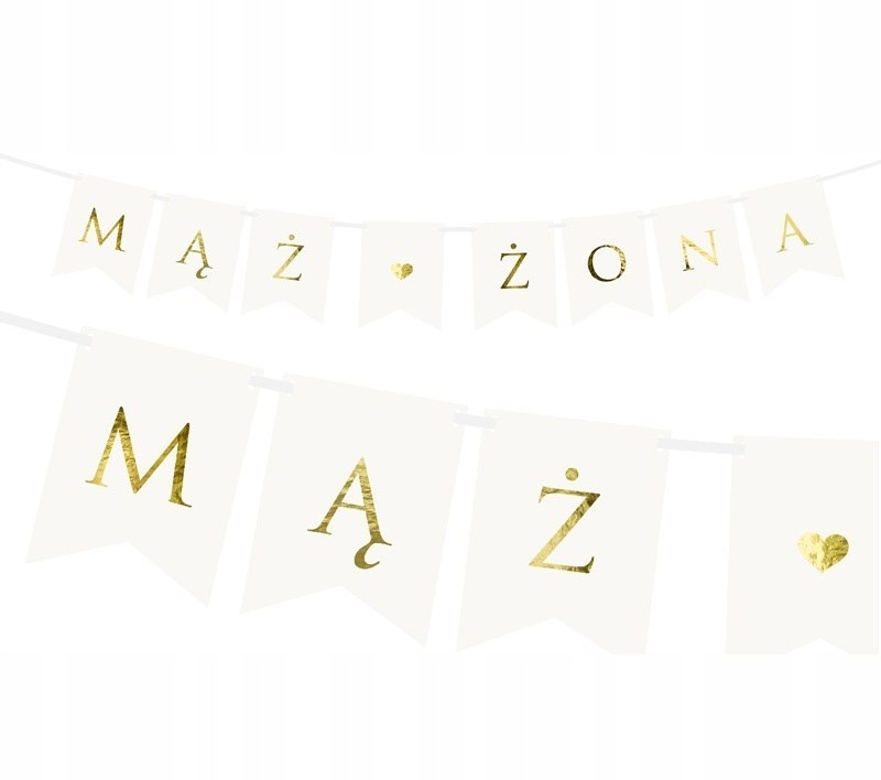 Baner MĄŻ ŻONA topper tablice MŁODA PARA na ŚLUB Baner MĄŻ ŻONA topper tablice MŁODA PARA na ŚLUB