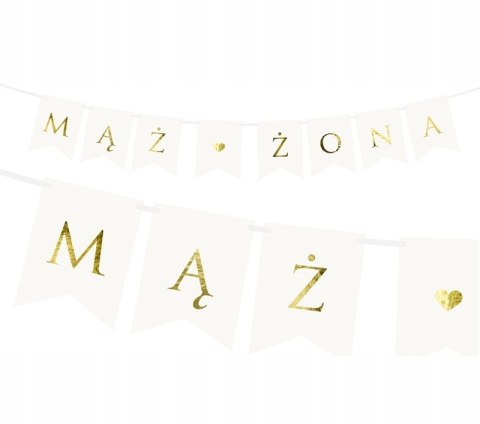 Baner MĄŻ ŻONA topper tablice MŁODA PARA na ŚLUB Baner MĄŻ ŻONA topper tablice MŁODA PARA na ŚLUB