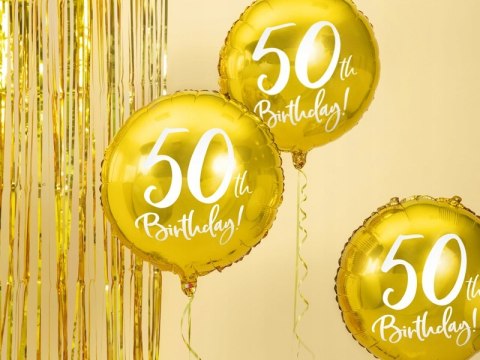 Balony balon z liczbą 50 na pięćdziesiąte urodziny Balony balon z liczbą 50 na pięćdziesiąte urodziny
