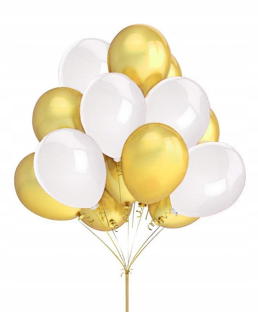 Balony cyfry złote dekoracje ZESTAW na 18 urodziny