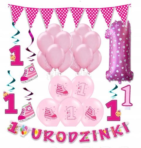 Balony girlandy flagi balon świeczka na roczek 24e