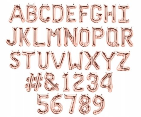 Balony literki litery cyfry DOWOLNY NAPIS 5kolorów