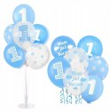 Balony na roczek 10szt + stojak do balonów 70cm Balony na roczek 10szt + stojak do balonów 70cm