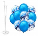 Balony z konfetti x10 + stojak dekoracja na ROCZEK Balony z konfetti x10 + stojak dekoracja na ROCZEK