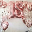 Balony z konfetti baner napis na 30 urodziny hel Balony z konfetti baner napis na 30 urodziny hel