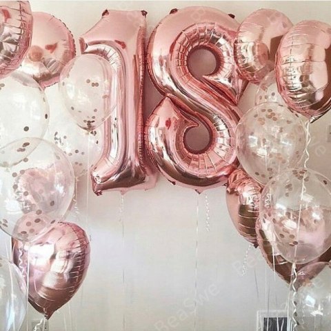 Balony z konfetti baner napis na 30 urodziny hel Balony z konfetti baner napis na 30 urodziny hel