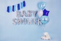 Balony z konfetti gwiazdy niebieskie na roczek HEL Balony z konfetti gwiazdy niebieskie na roczek HEL