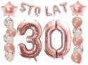 Balony z konfetti napis STO LAT na 30 urodziny hel Balony z konfetti napis STO LAT na 30 urodziny hel