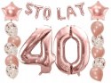 Balony z konfetti napis STO LAT na 40 urodziny hel Balony z konfetti napis STO LAT na 40 urodziny hel