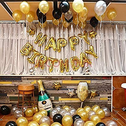 Balony z konfetti napis sto lat zestaw dekoracji Balony z konfetti napis sto lat zestaw dekoracji