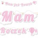 Balony zaproszenia baner ozdoby na roczek ZESTAW Balony zaproszenia baner ozdoby na roczek ZESTAW