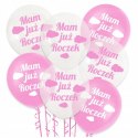 Balony zaproszenia baner ozdoby na roczek ZESTAW