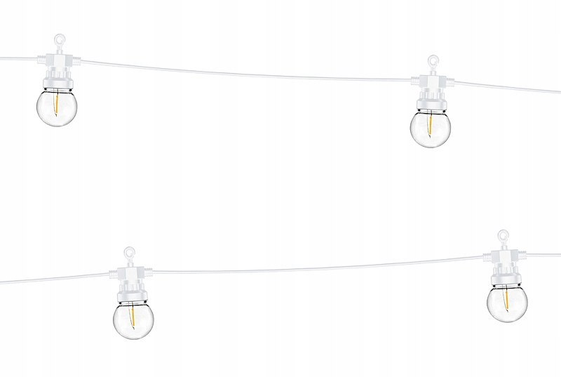 Lampki dekoracyjne żarówki LED zewnętrzne białe 5m Lampki dekoracyjne żarówki LED zewnętrzne białe 5m