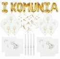 Balony napis I KOMUNIA serwetki świece na komunię Balony napis I KOMUNIA serwetki świece na komunię