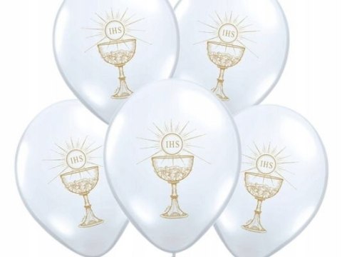 Balony napis I KOMUNIA serwetki świece na komunię Balony napis I KOMUNIA serwetki świece na komunię