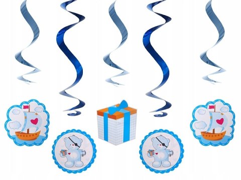 Balony świderki czapeczki cyferka na roczek ZESTAW Balony świderki czapeczki cyferka na roczek ZESTAW