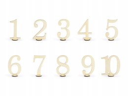 Numery na stół drewniane numerki cyferki stołów 10