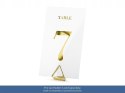 Transparentne złote numerki na stół Ślub Wesele