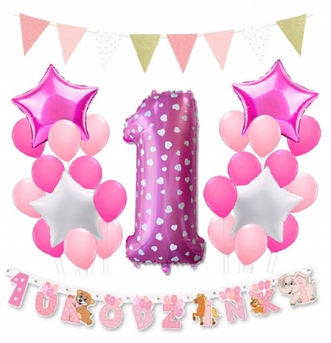 Wielki balon cyfra 1 dekoracje balony na roczek 75 Wielki balon cyfra 1 dekoracje balony na roczek 75