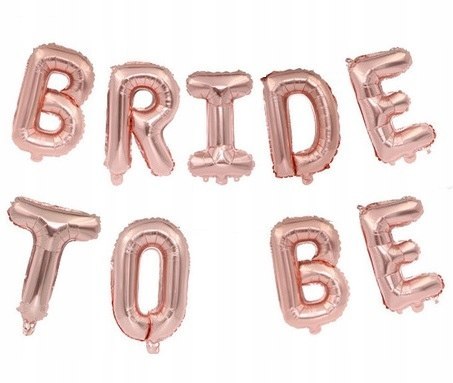 Balony BRIDE TO BE na wieczór panieński rosegold Balony BRIDE TO BE na wieczór panieński rosegold