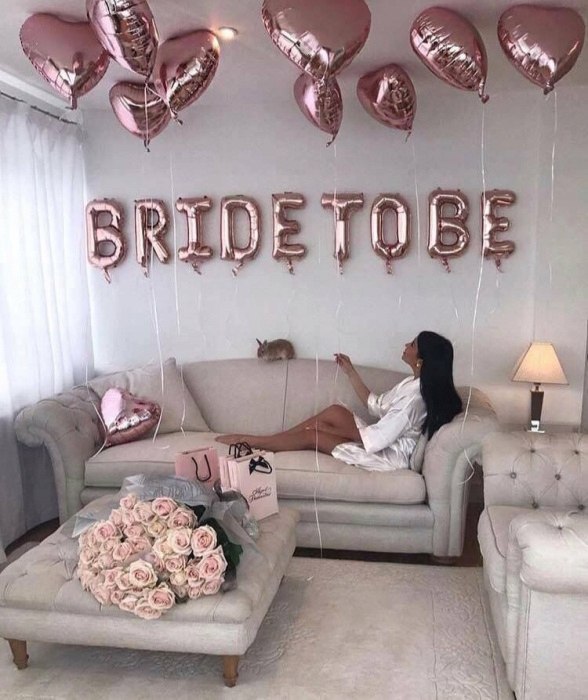 Balony BRIDE TO BE na wieczór panieński rosegold