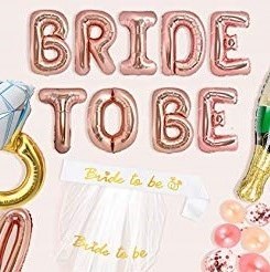 Balony BRIDE TO BE na wieczór panieński rosegold Balony BRIDE TO BE na wieczór panieński rosegold