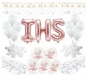 Balony girlandy płatki róż ZESTAW na komunię IHS Balony girlandy płatki róż ZESTAW na komunię IHS