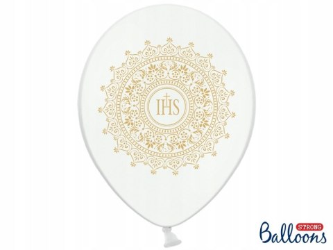 Balony napis IHS pompony topper na komunię ZESTAW Balony napis IHS pompony topper na komunię ZESTAW