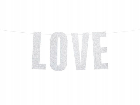 Baner napis girlanda Love dekoracje walentynkowe Baner napis girlanda Love dekoracje walentynkowe
