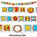 Girlanda urodzinowa baner na urodziny roczek 15wz Girlanda urodzinowa baner na urodziny roczek 15wz