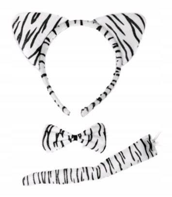 Strój zebry tygrysa kota pantery kostium ZEBRA 3el Strój zebry tygrysa kota pantery kostium ZEBRA 3el
