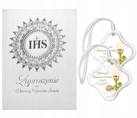 Zaproszenia na Komunię komunijne SILVER x10 GRATIS Zaproszenia na Komunię komunijne SILVER x10 GRATIS