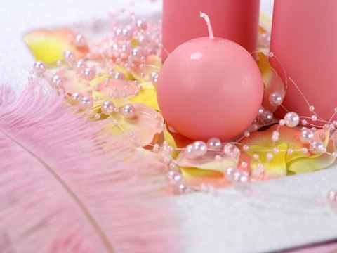 Girlanda perłowa perełki dekoracja komunijna 6,5m Girlanda perłowa perełki dekoracja komunijna 6,5m