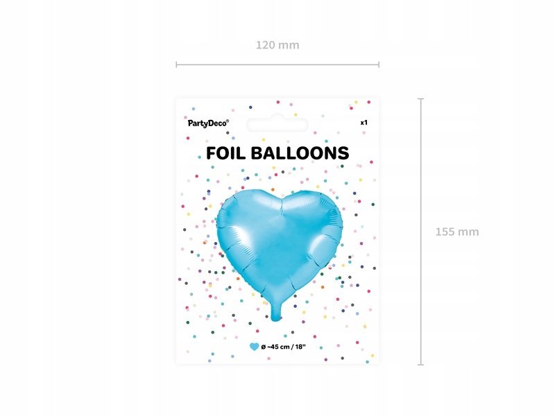 Balon błekitne serce dekoracje na roczek Hel Ślub