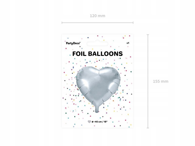 Balon w kształcie serca srebrny na Hel Ślub Wesele Balon w kształcie serca srebrny na Hel Ślub Wesele