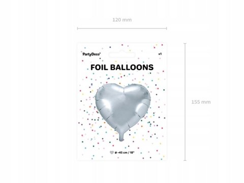 Balon w kształcie serca srebrny na Hel Ślub Wesele Balon w kształcie serca srebrny na Hel Ślub Wesele