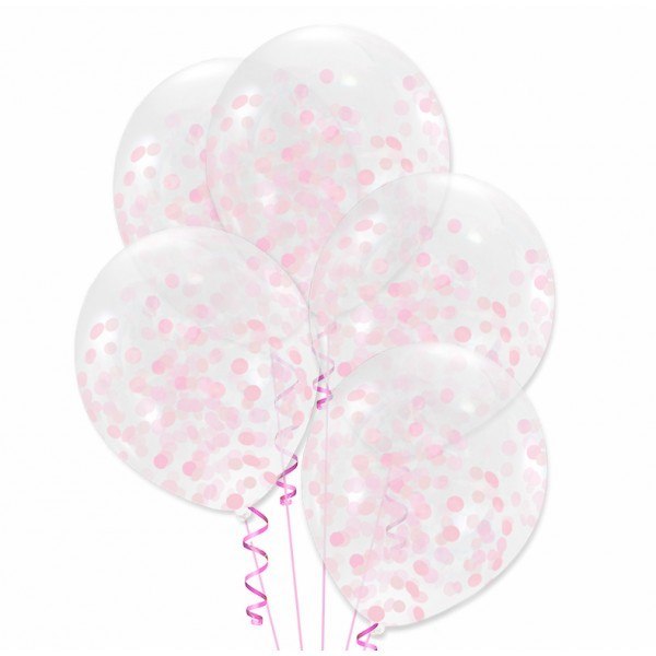 Balon z konfetti roczek urodziny baby shower 10szt