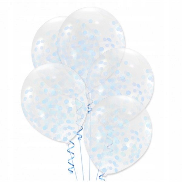 Balon z konfetti roczek urodziny baby shower 10szt