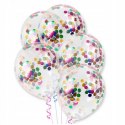 Balon z konfetti roczek urodziny baby shower 10szt