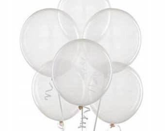 Balony przezroczyste krystaliczne duże 30cm 12szt Balony przezroczyste krystaliczne duże 30cm 12szt