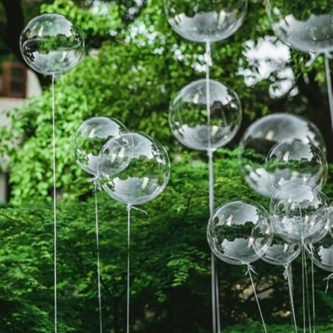 Balony przezroczyste krystaliczne duże 30cm 12szt Balony przezroczyste krystaliczne duże 30cm 12szt