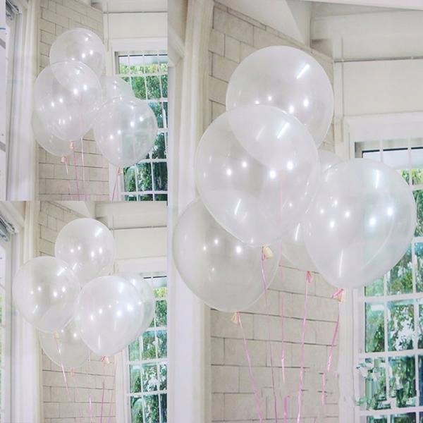 Balony przezroczyste transparentne biel WESELE 100 Balony przezroczyste transparentne biel WESELE 100