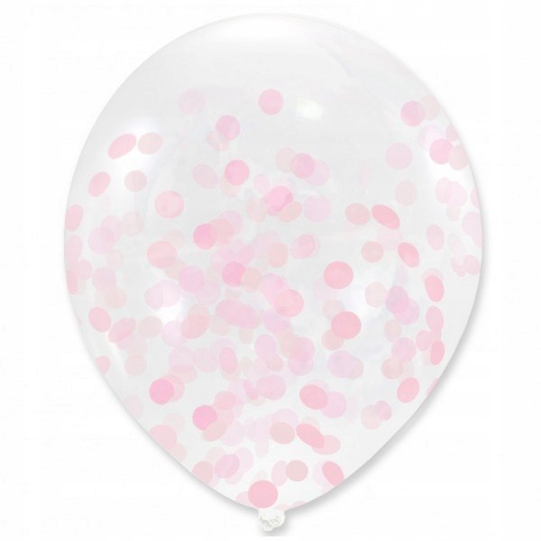 Balony z konfetti roczek urodziny baby shower x10 Balony z konfetti roczek urodziny baby shower x10