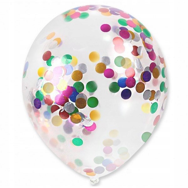 Balony z konfetti roczek urodziny baby shower x10 Balony z konfetti roczek urodziny baby shower x10