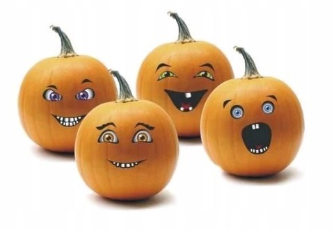 Naklejki na dynię dekoracja Dyni na Halloween 4kpl Naklejki na dynię dekoracja Dyni na Halloween 4kpl